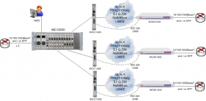 MC12000 supporting Multiple Carrier Ethernet Demarcation / LAN Extension Devices